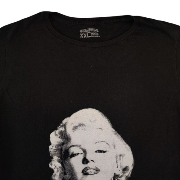 VTG RARE Black White Marilyn Monroe Single Stitch Hardcore Life TShirt XXL *Med - Picture 5 of 11